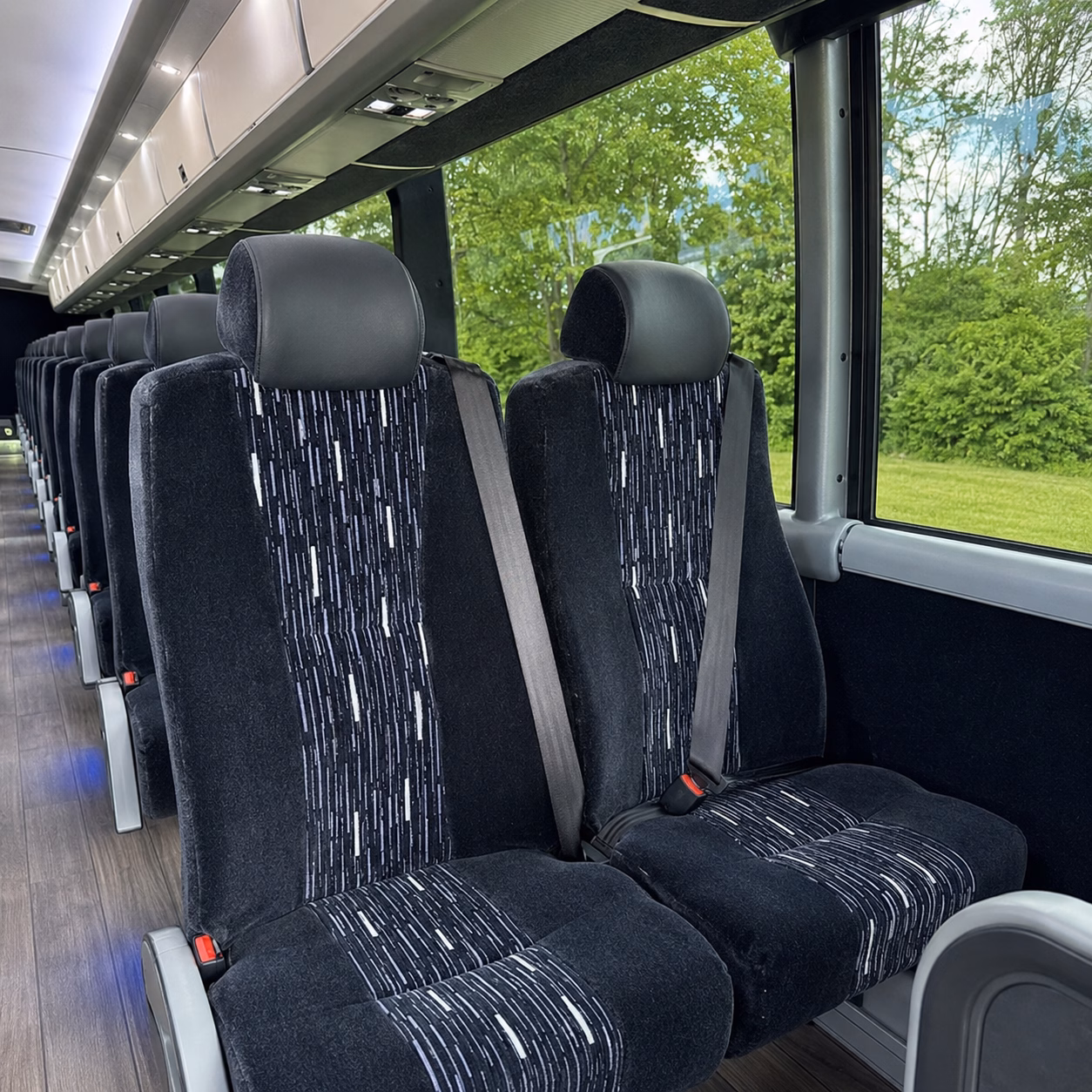 philadelphia charter bus services interior